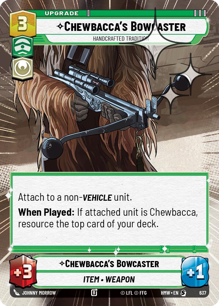 Chewbacca's Bowcaster - Handcrafted Tradition (Hyperspace Foil), Homeworlds 637