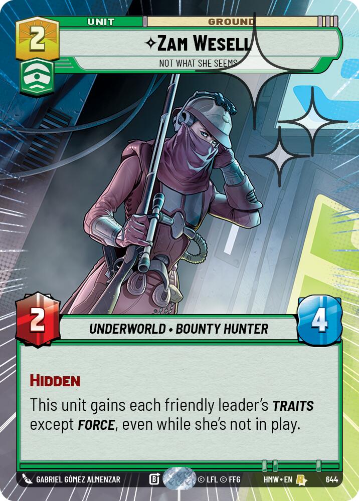 Zam Wesell - Not What She Seems (Hyperspace Foil), Homeworlds 644