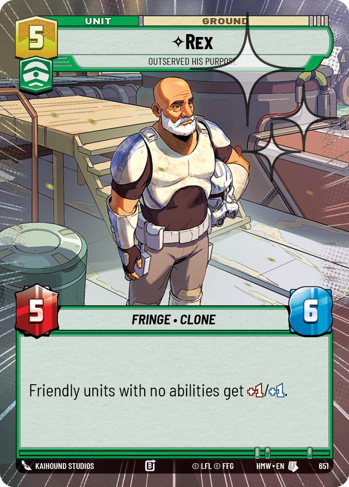 Rex - Outserved His Purpose (Hyperspace Foil), Homeworlds 651