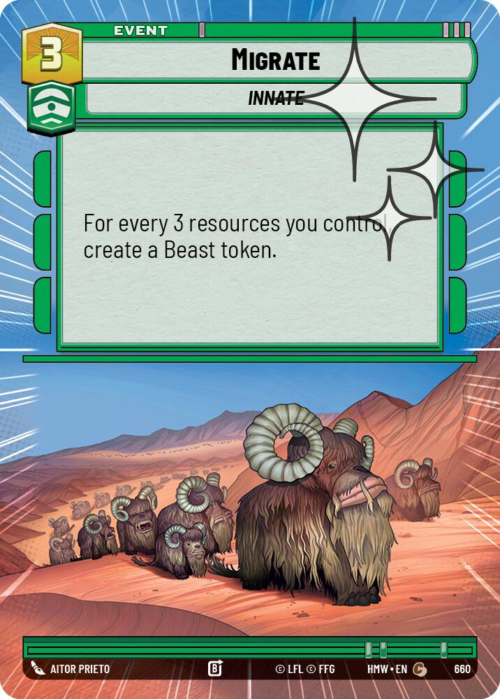 Migrate (Hyperspace Foil), Homeworlds 660
