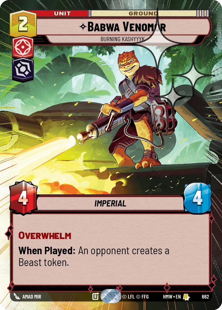 Babwa Venomor - Burning Kashyyyk (Hyperspace Foil), Homeworlds 662