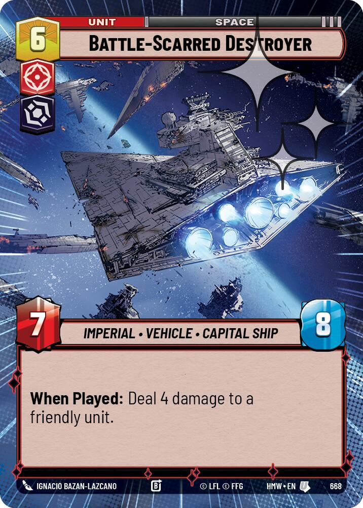 Battle-Scarred Destroyer (Hyperspace Foil), Homeworlds 668