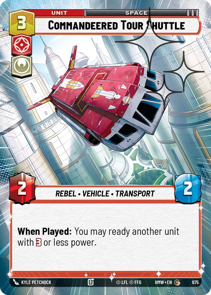 Commandeered Tour Shuttle (Hyperspace Foil), Homeworlds 675