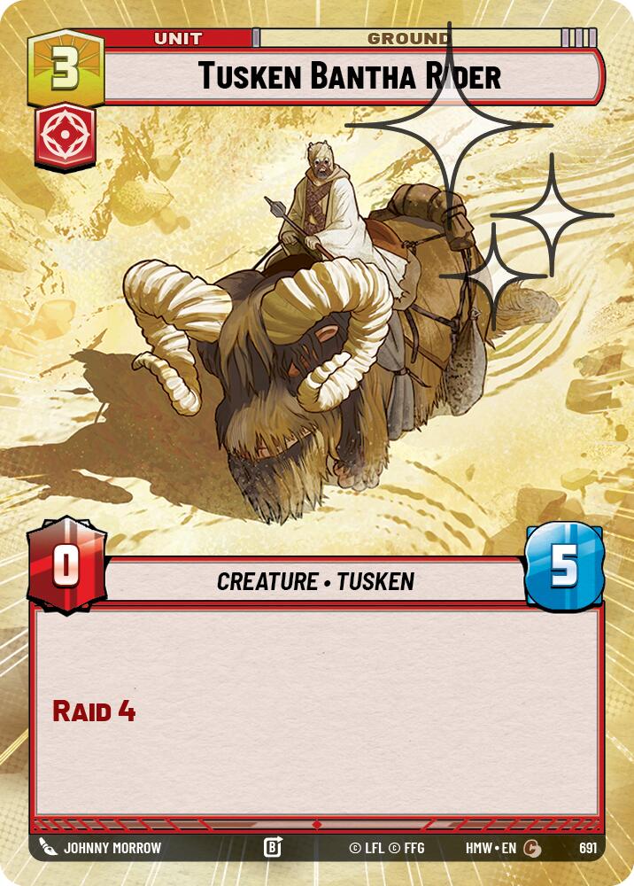 Tusken Bantha Rider (Hyperspace Foil), Homeworlds 691
