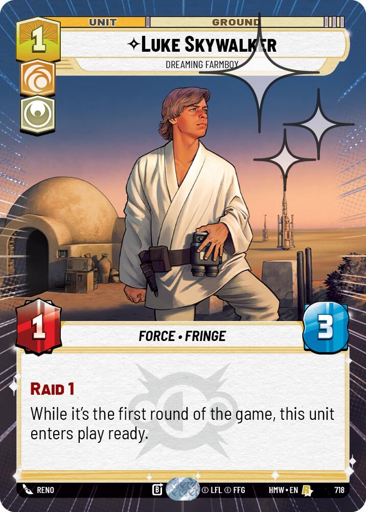 Luke Skywalker - Dreaming Farmboy (Hyperspace Foil), Homeworlds 718