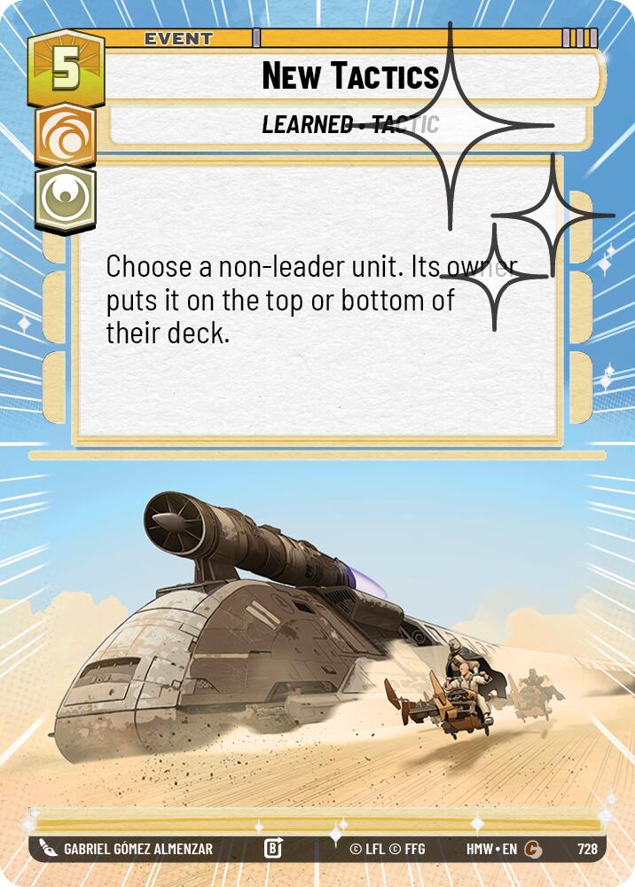 New Tactics (Hyperspace Foil), Homeworlds 728