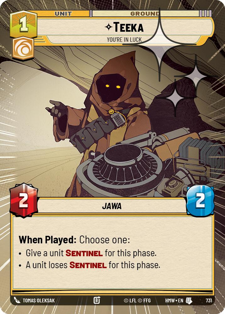 Teeka - You're in Luck (Hyperspace Foil), Homeworlds 731