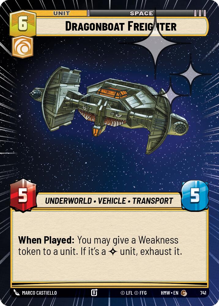 Dragonboat Freighter (Hyperspace Foil), Homeworlds 741