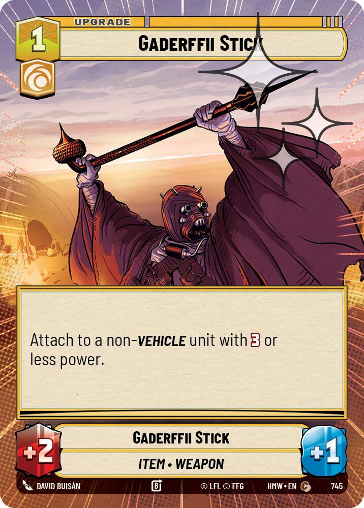 Gaderffii Stick (Hyperspace Foil), Homeworlds 745