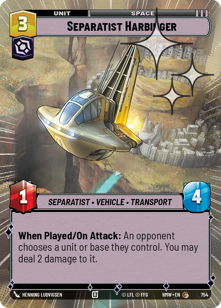 Separatist Harbinger (Hyperspace Foil), Homeworlds 754