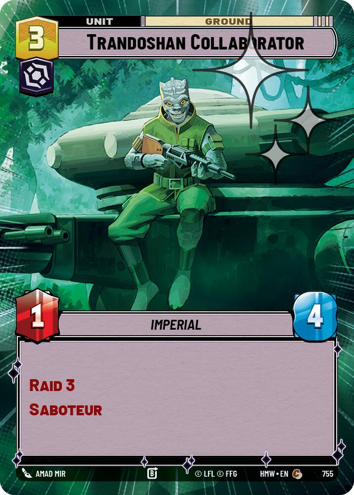 Trandoshan Collaborator (Hyperspace Foil), Homeworlds 755
