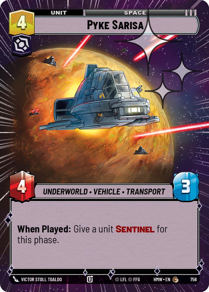 Pyke Sarisa (Hyperspace Foil), Homeworlds 756