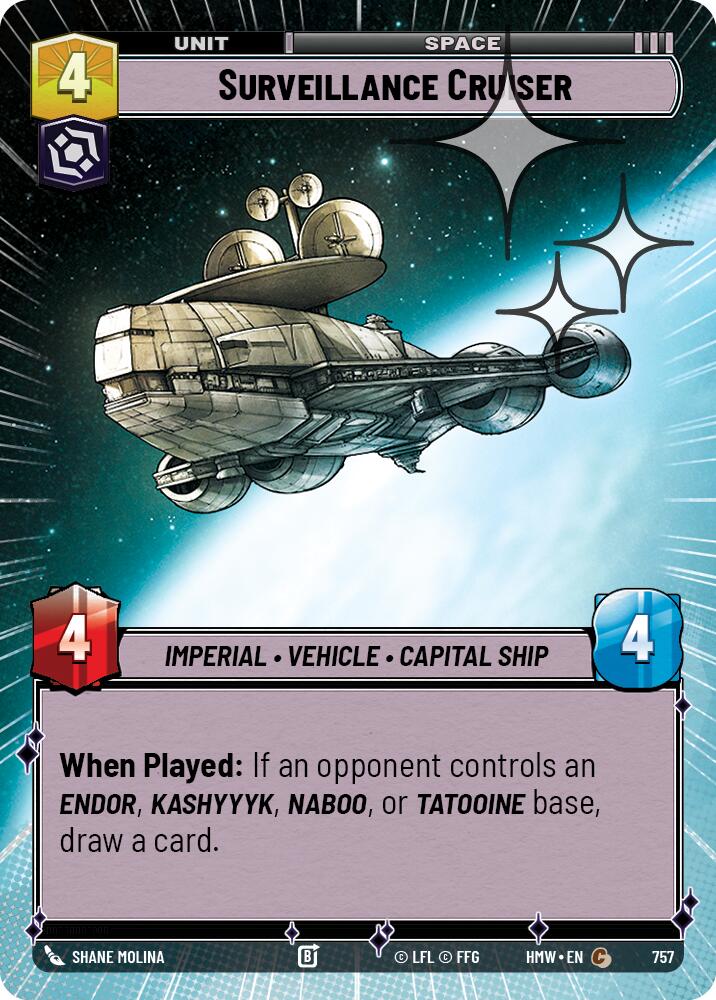 Surveillance Cruiser (Hyperspace Foil), Homeworlds 757
