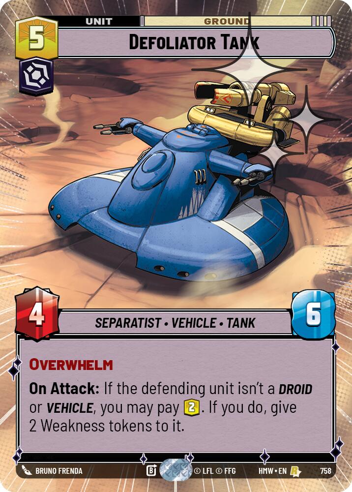Defoliator Tank (Hyperspace Foil), Homeworlds 758