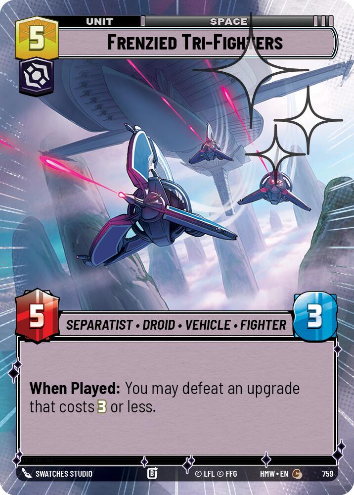 Frenzied Tri-Fighters (Hyperspace Foil), Homeworlds 759