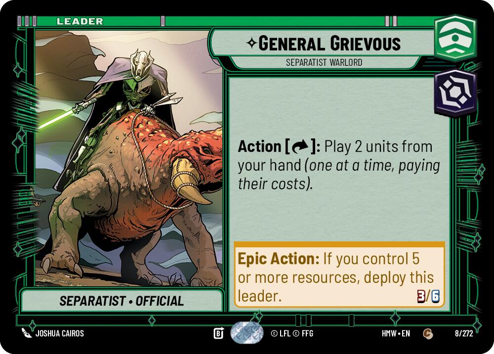 General Grievous - Separatist Warlord, Homeworlds 8/272