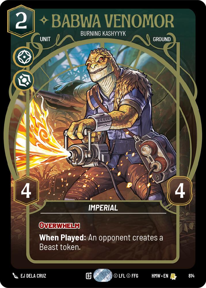 Babwa Venomor - Burning Kashyyyk (Prestige), Homeworlds 814