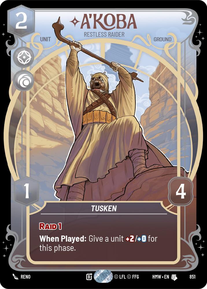 A'Koba - Restless Raider (Prestige Foil), Homeworlds 851