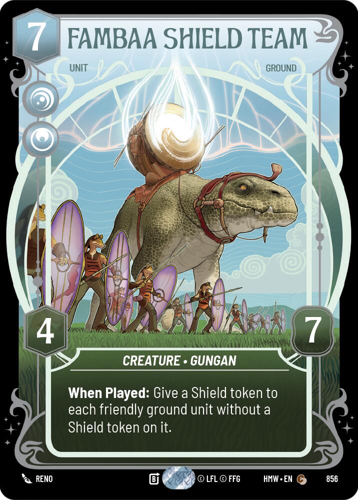 Fambaa Shield Team (Prestige Foil), Homeworlds 856