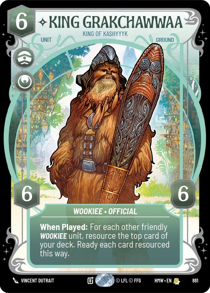 King Grakchawwaa - King of Kashyyyk (Prestige Foil), Homeworlds 861
