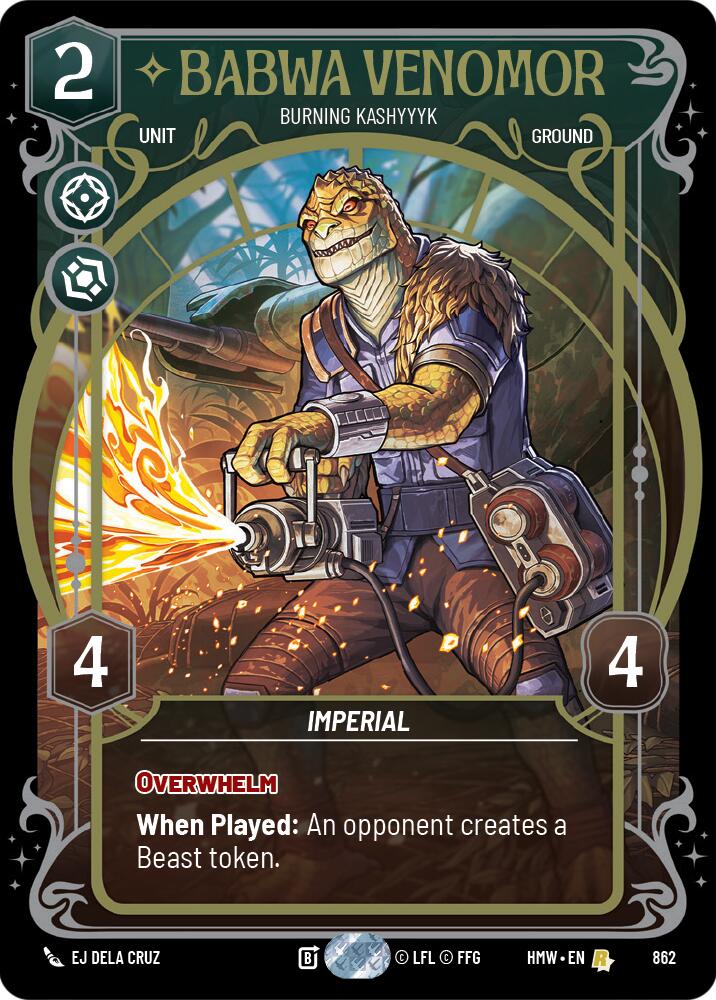 Babwa Venomor - Burning Kashyyyk (Prestige Foil), Homeworlds 862