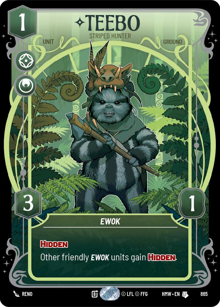 Teebo - Striped Hunter (Prestige Foil), Homeworlds 865