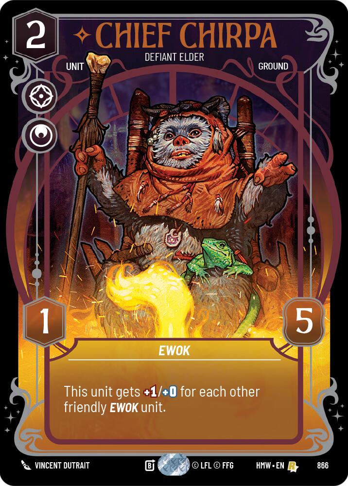 Chief Chirpa - Defiant Elder (Prestige Foil), Homeworlds 866