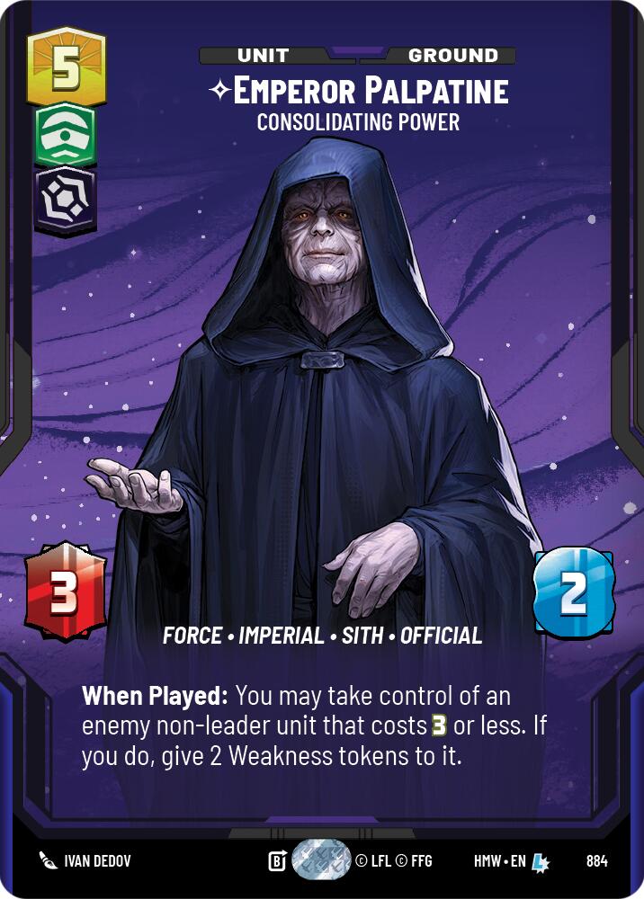 Emperor Palpatine - Consolidating Power (Prestige Foil), Homeworlds 884