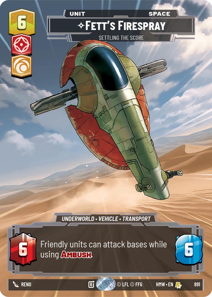 Fett's Firespray - Settling the Score (Prestige Foil), Homeworlds 891