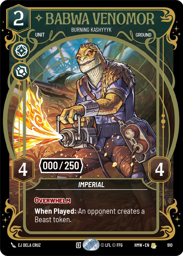 Babwa Venomor - Burning Kashyyyk (Serialized), Homeworlds 910
