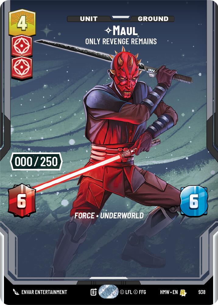 Maul - Only Revenge Remains (Serialized), Homeworlds 938