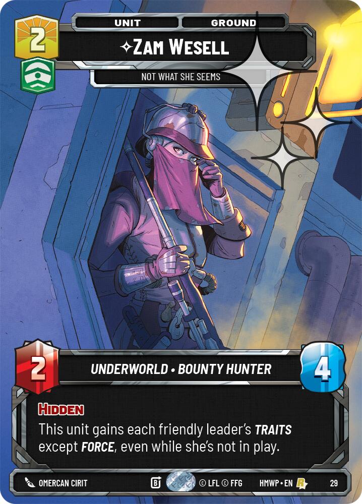Zam Wesell - Not What She Seems (Foil), Homeworlds: Weekly Play Promos 29