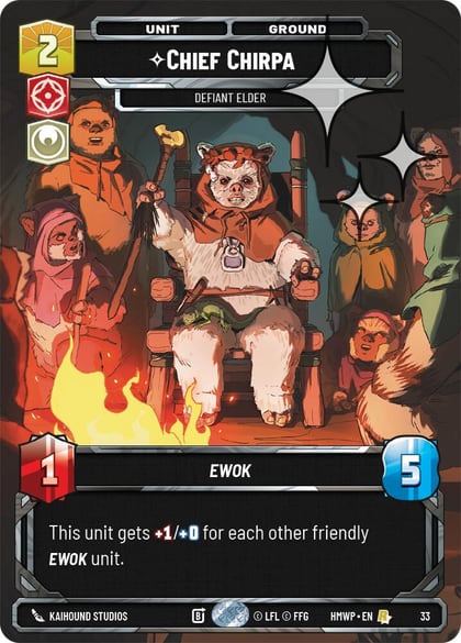 Chief Chirpa - Defiant Elder (Foil), Homeworlds: Weekly Play Promos 33