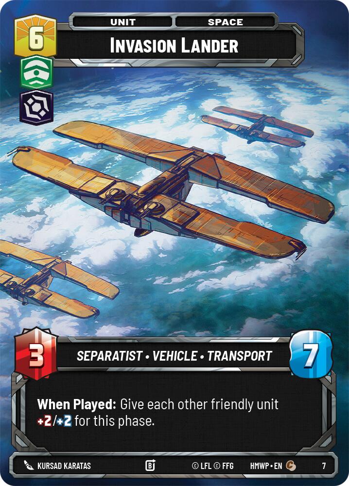 Invasion Lander, Homeworlds: Weekly Play Promos 7
