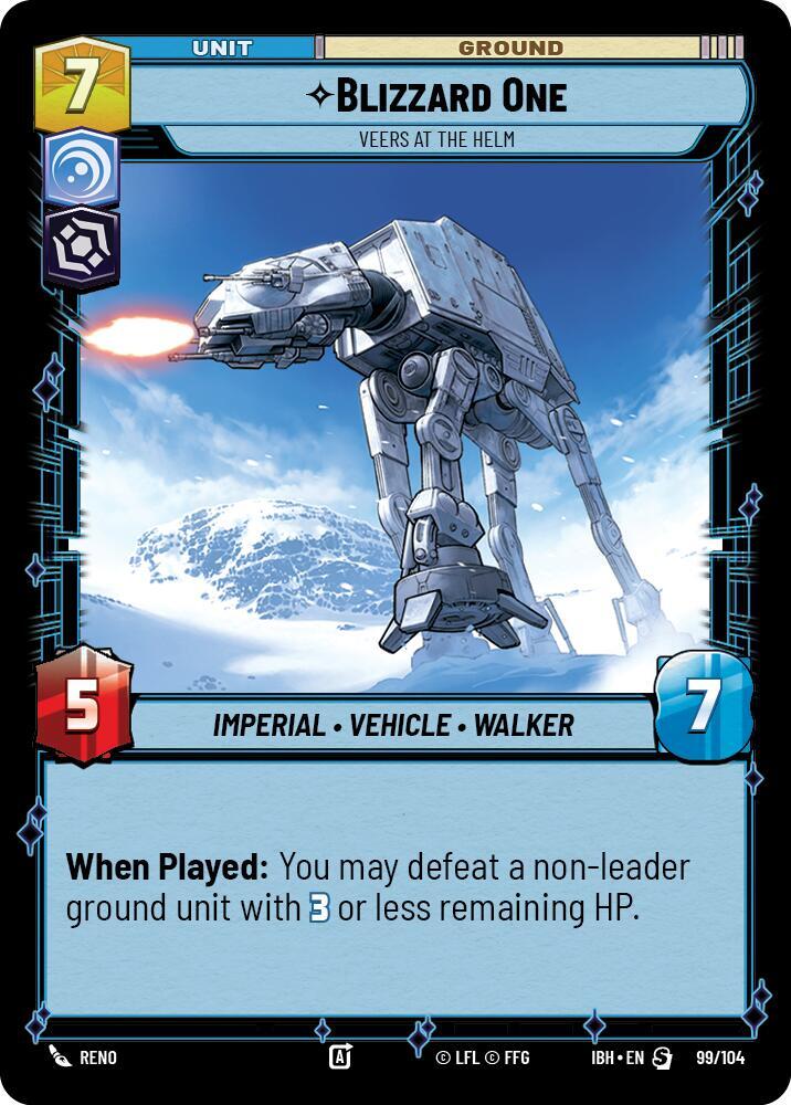 Blizzard One - Veers at the Helm, Intro Battle: Hoth 99/104
