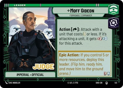 Moff Gideon - Formidable Commander, Judge Promos 1/2