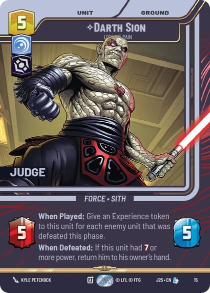 Darth Sion - Lord of Pain, Judge Promos 15