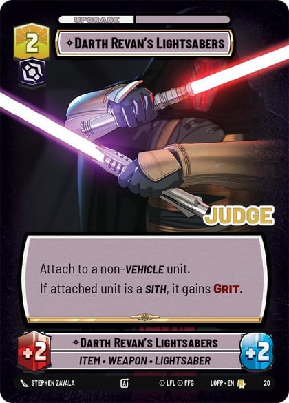 Darth Revan's Lightsabers, Judge Promos 20