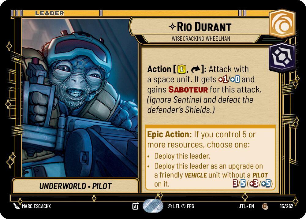 Rio Durant - Wisecracking Wheelman, Jump to Lightspeed 015/262