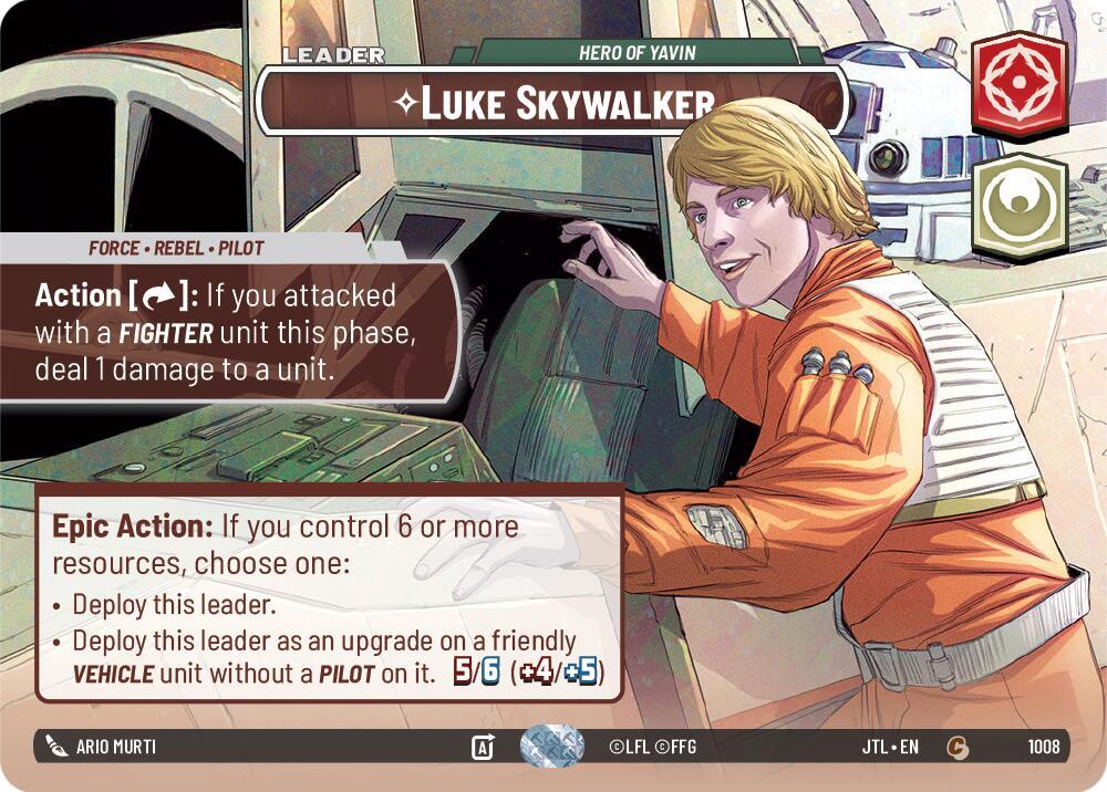 Luke Skywalker - Hero of Yavin (Showcase), Jump to Lightspeed 1008