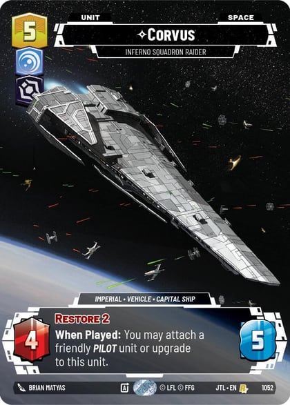 Corvus - Inferno Squadron Raider (Prestige Foil), Jump to Lightspeed 1052