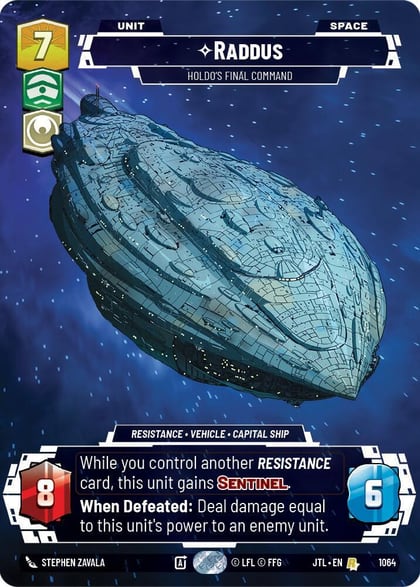 Raddus - Holdo's Final Command (Prestige Foil), Jump to Lightspeed 1064