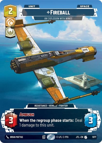 Fireball - An Explosion With Wings (Prestige Foil), Jump to Lightspeed 1077