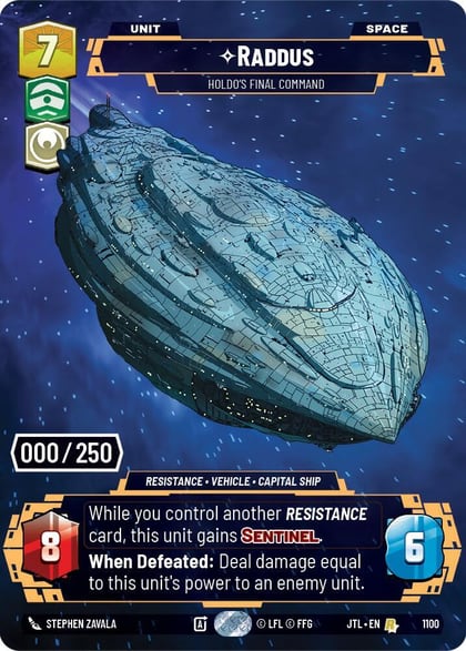 Raddus - Holdo's Final Command (Serialized), Jump to Lightspeed 1100