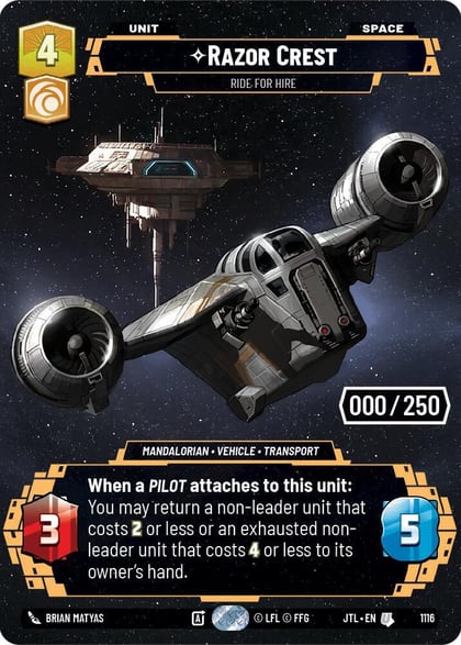 Razor Crest - Ride For Hire (Serialized), Jump to Lightspeed 1116