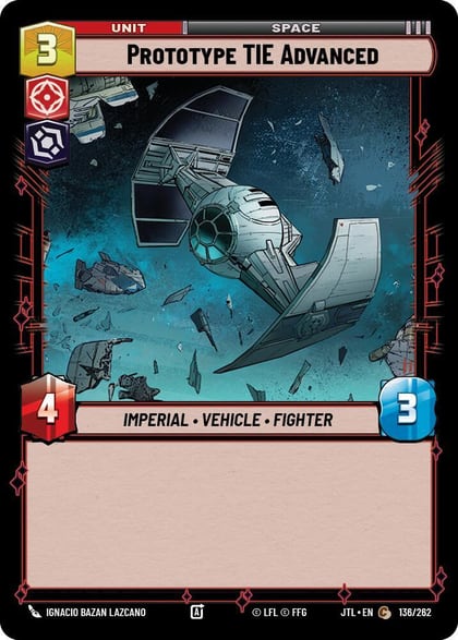 Prototype TIE Advanced, Jump to Lightspeed 136/262