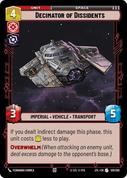 Decimator of Dissidents, Jump to Lightspeed 138/262