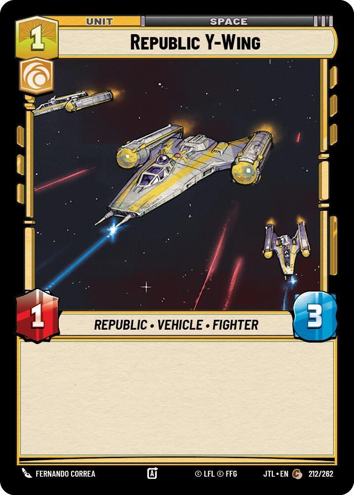Republic Y-Wing, Jump to Lightspeed 212/262