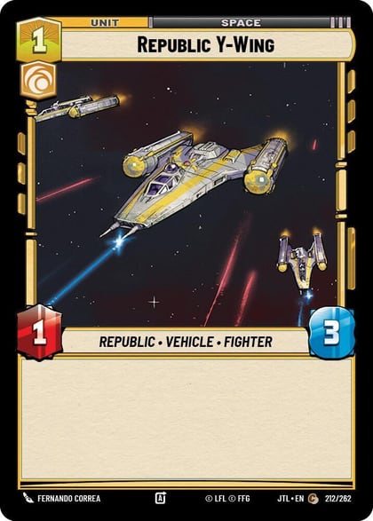 Republic Y-Wing, Jump to Lightspeed 212/262