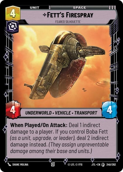 Fett's Firespray - Feared Silhouette, Jump to Lightspeed 240/262